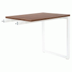 RETOUR P/TABLE OFFICE PRO PIED CARRE 80X60 CM NOYER PIED BLC