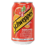 SODA SCHWEPPES AGRUM', EN CANETTE, LOT DE 24 X 33 CL