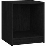 TABLE DE CHEVET NOIR 35,5X33,5X41,5 CM BOIS DE PIN MASSIF