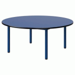 TABLE MALIBU Ø 120 T1 4P STRA BLEU U525/NOIR BLEU 5005