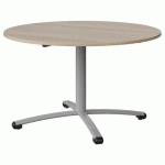 TABLE MALIBU Ø 120 T5 PC STRA ABS ACACIA/GRIS 9006