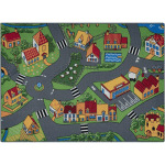 TAPIS REBEL ROADS VILLAGE LIFE 90 PAYS, ANTIDÉRAPANT POUR ENFANTS - GRIS GREY 140X200 CM