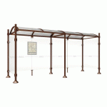 ABRI BUS 5 M PROVINCE 2 BARDAGES LAT. AGORA MARRON 8017 - PROCITY