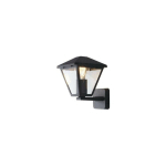 FAN EUROPE - LANTERNE DE JARDIN PRISMA 1 AMPOULE ALUMINIUM,DIFFUSEUR VERRE ANTHRACITE - NOIR