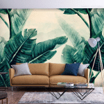 ARTGEIST - PAPIER PEINT MAGIC PLANTS THIRD VARIANT - 200 X 140 CM - GRIS ET VERT