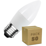 BOÎTE DE 50 AMPOULES LED E27 C37 5W BLANC FROID