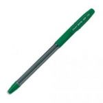 PILOT STYLO À BILLE POINTE EXTRA-LARGE ENCRE VERTE CORPS CRISTAL AVEC GRIP ANTIDÉRAPANT + CAPUCHON BPS-GP