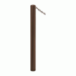 POTELET CARREFOUR Ø76 MM CHAINES 1 ANNEAU ZINC MARRON 8017 - PROCITY