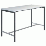 TABLE HAUTE CREO STRUCTURE GRIS PLATEAU BLANC L 180 - QUADRIFOGLIO