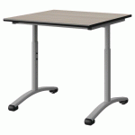 TABLE MALIBU 80X80 T3/T6 DL ST ACACIA/NOIR GRIS 9006 - MANUTAN EXPERT
