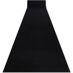 TAPIS DE COULOIR ANTIDÉRAPANT RUMBA COULEUR UNIQUE NOIR 100 CM BLACK 100X690 CM