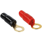 ADNAUTO - COSSES A ANNEAU 20 MM2 10 MM 1 X ROUGE - 1 X NOIR - NOIR