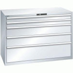 ARMOIRE GRIS CLAIR 1431X725X1000 AVEC 5 TIR. 75KG - LISTA
