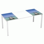 BUREAU EASY OFFICE 180X80CM P. BLC PLATEAU BLC ET PONTON - MANUTAN EXPERT