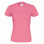 COTTOVER T-SHIRT COL ROND FEMME - CERTIFIÉ GOTS ROSE - TAILLE XS