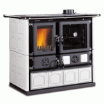 CUISINIÈRE À BOIS 8,8 KW ROSA.16 MAIOLICA - BLANC INFINITY LA NORDICA EXTRAFLAME