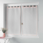 PAIRE DE RIDEAUX VOILE 60 X 90 CM ZAZY ROSE