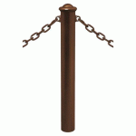 POTELET PROVINCE Ø114 MM CHAINES 2 ANNEAUX AGORA MARRON 8017 - PROCITY