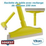 RACLETTE DE TABLE AVEC RECHARGE DE MOUSSE 250 MM 7751 JAUNE