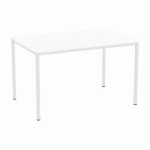 TABLE À MANGER VERSYS AVEC BASE GRIS CLAIR RAL 7035 120 X 80 X 743 CM BLANC
