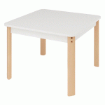 TABLE ERGO CARRÉE T2 - BLANC/HÊTRE - MANUTAN COLLECTIVITÉS