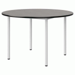 TABLE MALIBU Ø 120 T6 4P STRA ANTIB BÉTON F186/NOIR BLC 9016