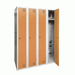 ARMOIRE SÉCHANTE IP 4 COLONNES À CLÉ ORANGE CLAIR - MANUTAN COLLECTIVITÉS