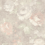 BRICOFLOR - PAPIER PEINT FLEUR VINTAGE INTISSÉ | PAPIER PEINT ROMANTIQUE GRIS & BLANC | PAPIER PEINT GROSSES FLEURS EFFET ANCIEN CHAMBRE & SALON