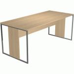 BUREAU PIEDS CADRES MÉTAL RAZOR - 180CM - CHÊNE/ANTHRACITE - ARTARREDI