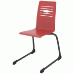 CHAISE COQUE YOGA PIÈTEMENT LUGE ACIER - ROUGE CHINOIS/CARBONE - RODET