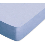 LINNEA - DRAP HOUSSE UNI 100% COTON ALTO BONNET DE 30 CM 100X190 CM - BLEU BELLE ILE