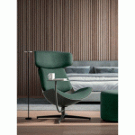 FAUTEUIL LOUNGE CLEO ANTHRACITE - VERT
