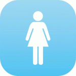 LOT DE 2 - PLAQUE PLEXI FEMME - 120 X 120 MM - BLEU