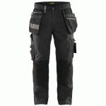 PANTALON DE TRAVAIL ARTISAN STRETCH GRIS FONCÉ/NOIR TAILLE 44L - BLAKLADER