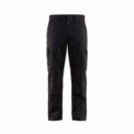 PANTALON DE TRAVAIL INDUSTRIE À POCHES GENOUILLÈRES STRETCH 2D NOIR/ROUGE C46 - BLAKLADER