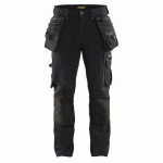 PANTALON DE TRAVAIL X1900 ARTISAN STRETCH 4D NOIR TAILLE 46C - BLAKLADER