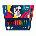 STYLO ROLLER PILOT G2 RÉTRACTABLE POINTE 0,7 MM ÉCRITURE MOYENNE - POCHETTE DE 14