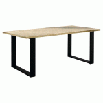 TABLE ROMA 240 X 100 CM STRAT HALIFAX / ACIER NOIR - JAYSO