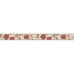 BRICOFLOR - FRISE PAPIER PEINT À MOTIF FLORAL FRISE TAPISSERIE STYLE VINTAGE POUR CHAMBRE D'ADULTE FRISE MURALE MOTIF FLEURI BEIGE ET ROUGE - ROUGE,