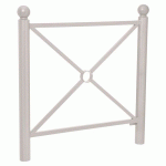 BARRIÈRE PROVINCE SIMPLE CROIX 1.07 M BOULE - ZINC GRIS 7044 - PROCITY
