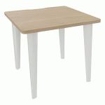 BUREAU EVIDENCE L.80 X P.80 CM CHÊNE NATUREL PIED BLANC - VINCO