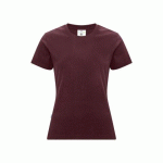 COTTOVER T-SHIRT COL ROND FEMME - CERTIFIÉ GOTS BORDEAUX - TAILLE XS