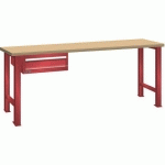 ÉTABLIS ROUGE 1500X800X900 CAP. 800KG ET 1 TIR. 75KG - LISTA