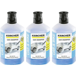 LOT DE 3 SHAMPOINGS DE VOITURE 3 EN 1 (1L) POUR NETTOYEUR HAUTE PRESSION KARCHER 629575003