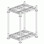 MANURACK SIMPLE - 2 NIVEAUX - HAUTEUR UTILE 1500 MM - MDM