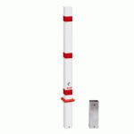 POTEAU ACIER LAQUÉ 70X70 MM BLANC ROUGE AMOVIBLE - CROSO