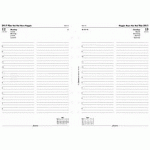 RECHARGE POUR ORGANISEUR FILOFAX 6851515 1 SEMAINE SUR 2 PAGES JANVIER À DÉCEMBRE 21 (H) X 14 9 (L) CM BLANC