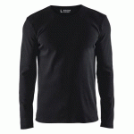 T-SHIRT MANCHES LONGUES COL ROND NOIR TAILLE XL - BLAKLADER