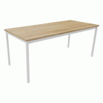 TABLE DE RÉUNION TREFF 180 X 80 CHÊNE VIEILLI/ BLANC