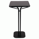 TABLE HAUTE PAUSE CARRÉE 60X60 PLATEAU MÉTAL NOIR - MEET BY PAPERFLOW